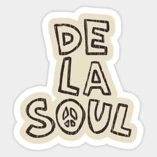 Retro De La Soul - Brown Pencil Sticker